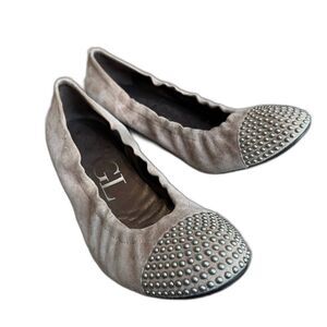 AGL Gray Studded Ballet Flats